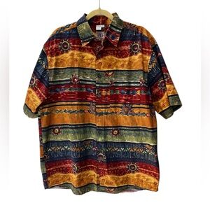The Territory Ahead vintage 90’s southwestern Multicolor Striped Men's Shirt-L